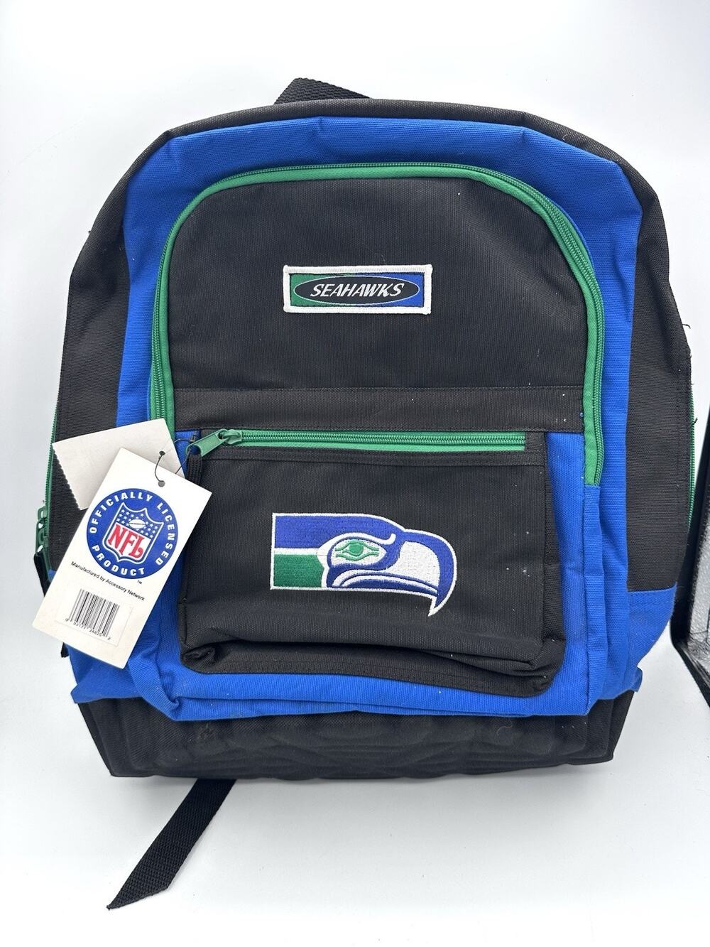 Vintage NFL Seattle Seahawks Backpack - Stiff Bottom Embroidered Official